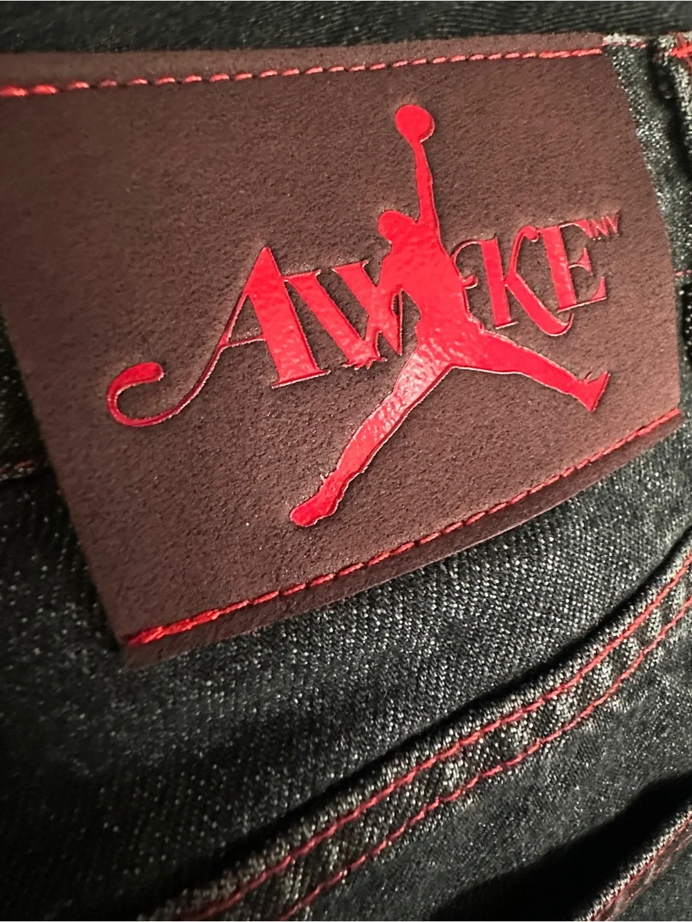 NWT Awake NY x Nike Jordan Loose Fit Black Denim Jeans Men’s 38 X 34